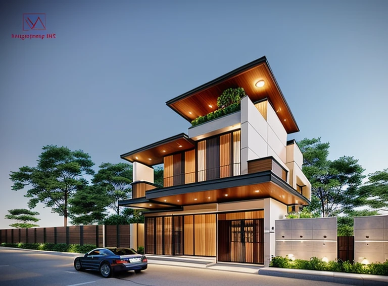 rendering of a modern residential townhouse, professional render, wide angle exterior 2023, highly detailed render, high quality rendering, realistic render, architectural render, high-quality render, detailed rendering, hyper-realistic render, hyper - realistic render, very realistic 3 d render, high render, realistic rendering, very realistic render