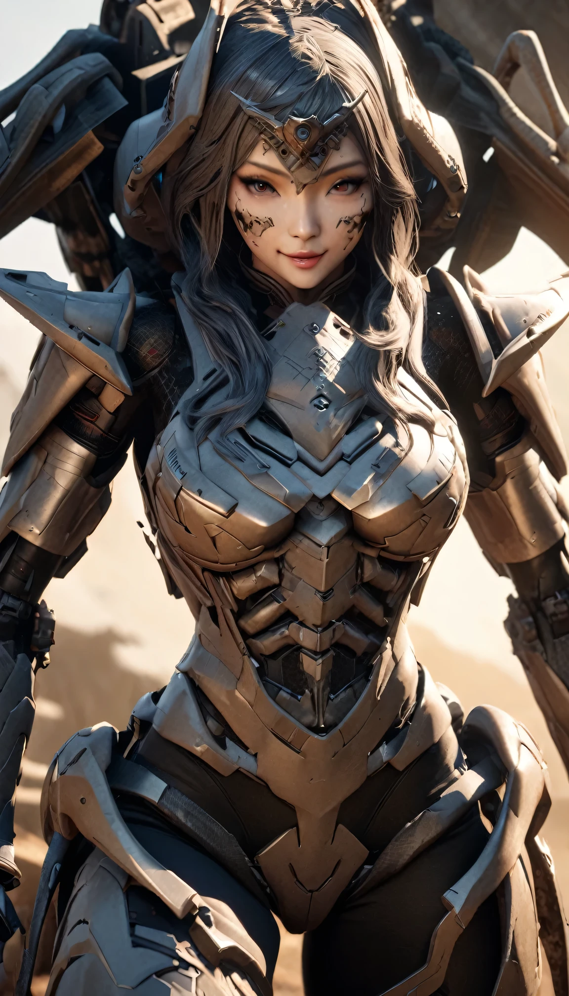 (high resolution,masterpiece,best quality,extremely detailed CG,),(japanese girl face), realistic, photorealistic, cinematic lighting, ultimately realistic all textures, ultimately intricate all details, all intricate, gloss and shiny,awesome many layers, 8k wall paper, 3d, ultimately cute face, ( solo:1.4), perfect female proportion,villainess, (fusion of bone and lady:1.4), (turtle form lady:1.2), (bone lady:1.2), (fusion:1.2), (solo:1.4), (smile:1.2), muscular, abs, (Armor composed of ultimately intricate detailed and complex parts), (Armor in which each part is composed of the ultimate in fine bone.), (Complex and three-dimensional shapes), (mechanical armor:1.3), (bone-type powered suit:1.2), (bone-type reinforced exoskeleton suit:1.4), (bone-type reinforced exoskeleton armor:1.2)