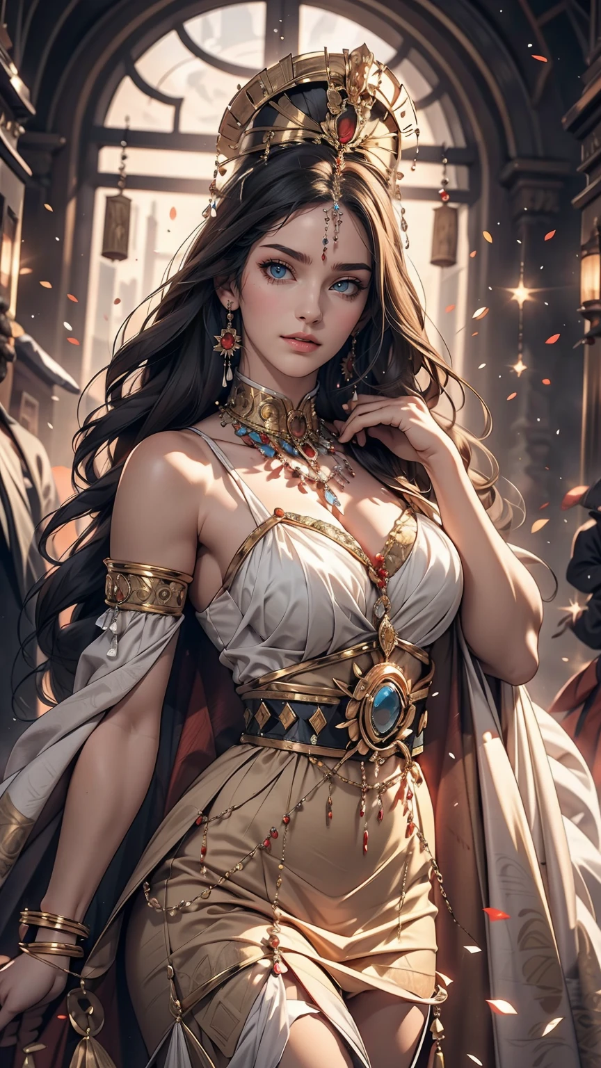 24-year-old female、Egyptian、Cleopatra、Sexy proportions、Egyptian Old Kingdom Clothing