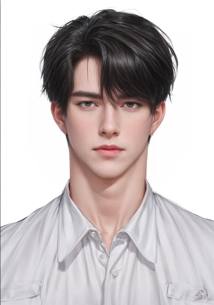 masterpiece, 1boy, young, handsome, black hair, undercut hair, perfect face, detailed eyes and face,black eyes, blazer, clean shaved, muscular, capturing a rural atmosphere, dynamic lighting, unreal engine 5, Chris Redfield