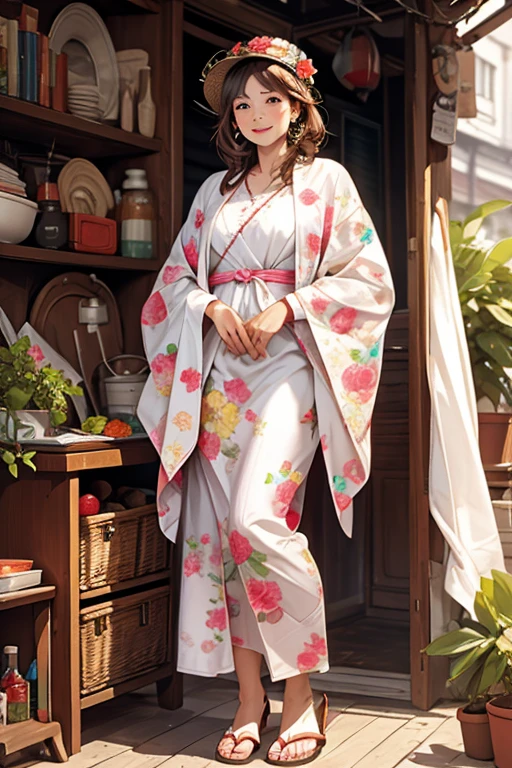 highest quality、masterpiece、High sensitivity、High resolution、40-year-old woman、Aunt、Sandals