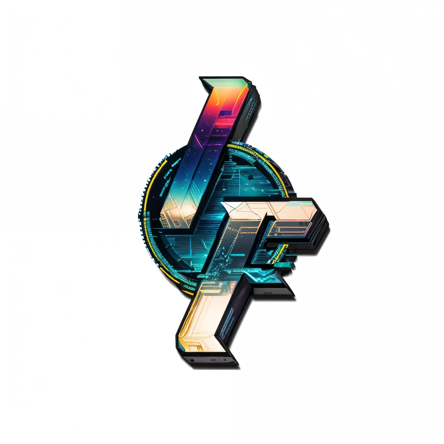 circle with the letters "IF" in it, 3 d logo, fractalpunk, glitch effect, very very low quality picture, posterized color, glitchy, favicon, with glitch and scribble effects, logo art, jpeg artifact, 2 d logo, unknown artstyle, digital art logo, glitched, nft style