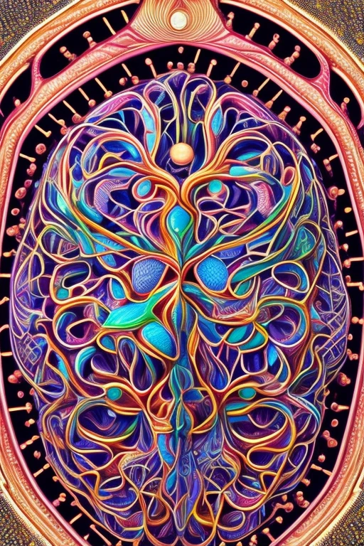 A close-up of a brain , Super Complex & Instruct, Aprendizaje profundo, super intricate, Super coherent, Super High Resolution, Super Awareness, aprendizaje, Super-detailed work, excelente, Super high quality art, super altamente detallado, Beautiful cosmic neural network, Super detailed image, Conocimiento intenso, a super-smart, Super detailed