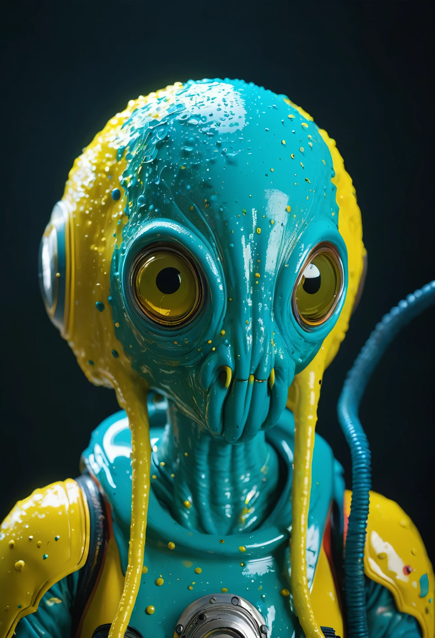 8K, ARTISTIC photogrAphy, best quAlity, mAsterpiece: 1.2), A (potrAit:1.2) Don Bluth Style ASTRONAUT Cthulhu yellow Toon Doll, full body RAW candid cinema, cyan hair, 16mm, color graded portra 400 film, remarkable color, ultra realistic, sad admosphere, dark lighting, oppressive atmosphere, depressive colors, kodak portra 400, photograph,r, Natural Light, Pinhead lighgts, blur reflection, Brush Strokes, Smooth, abstract, Splatter, Oil On Canvas, rainbow colors, fractal isometrics details bioluminescens : a stunning realistic photograph of wet bone structure, 3d render, octane render, intricately detailed, anium decorative headdress, cinematic, trending on artstation | Isometric | Centered