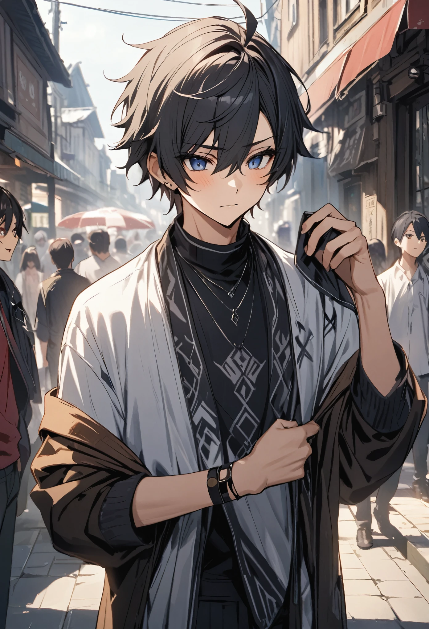 If the is、Beautiful,、A young man showing