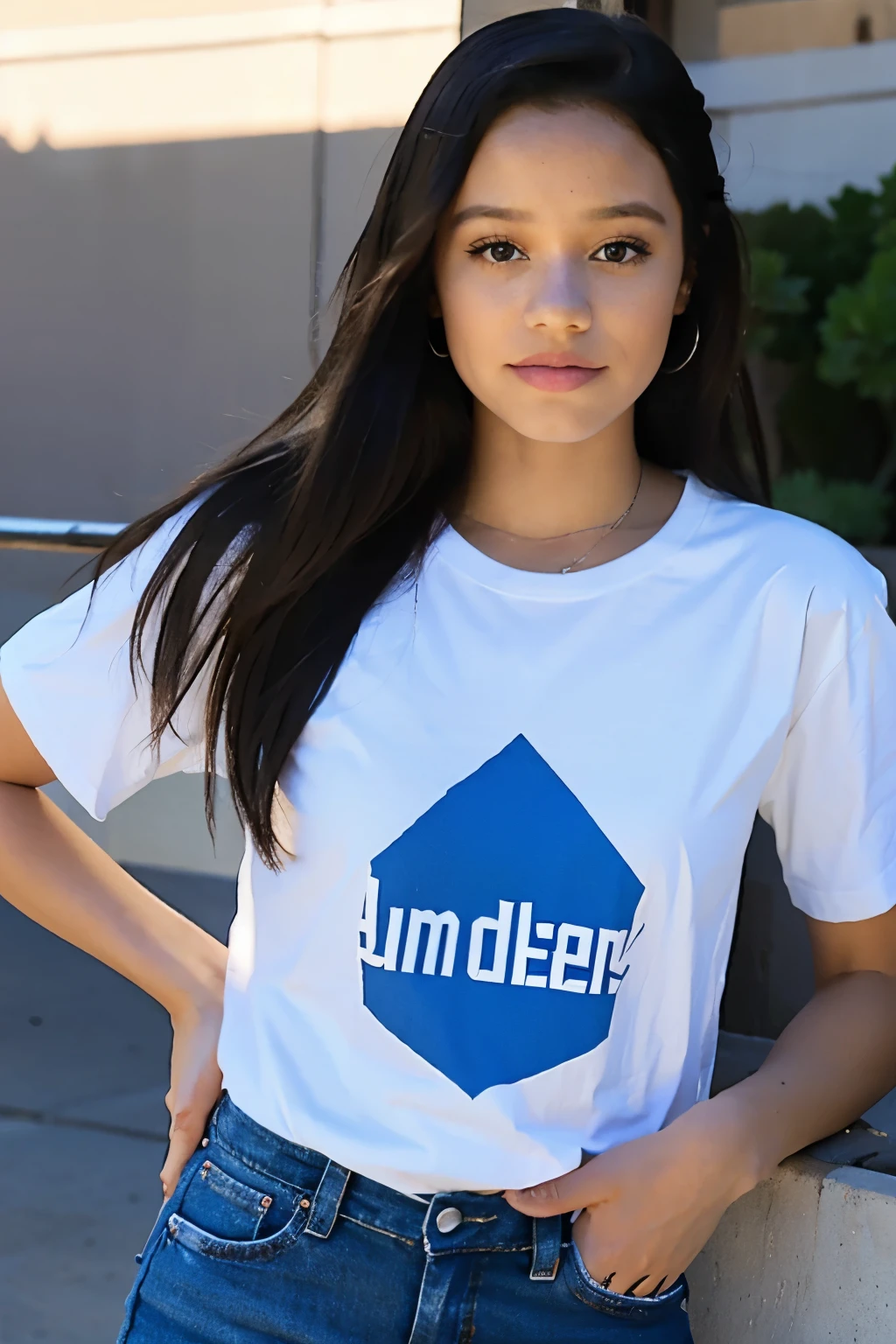 Jenna Ortega with T-shirt