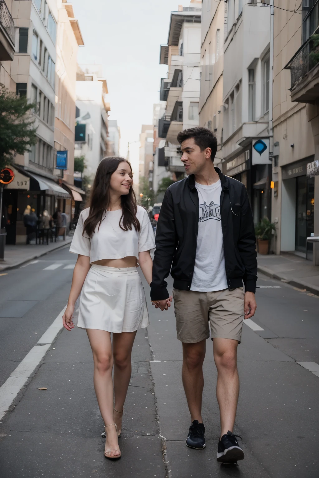 Couple holding hands