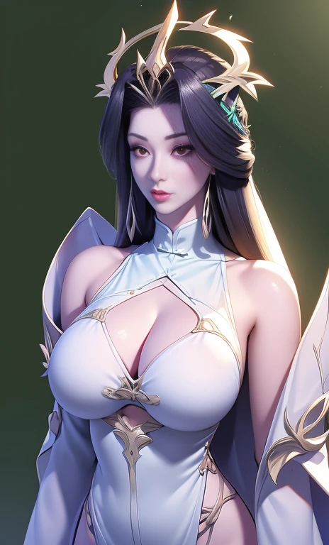 1 The very beautiful Queen Medusa in Hanfu, Thin silk shirt with many yellow patterns, Black lace top, Long hair dyed black, beautiful hair jewelry, Pretty face pretty and cute, Perfect face, Earrings Jewelry, Head and Hair Jewelry, Antique Jewelry, large red eyes, Sharp eye makeup, Delicate eyelash makeup, Thin eyebrows, High nose, Beautiful red lips, No smile, Pursed lips, Red face, Breast Augmentation, Broad chest, ( (((Large Breasts、Breast sagging、Low-cut,Cleavage ,Wide hips,)))((Long legs)),Hourglass figure))), Well-proportioned breasts, Slim waist, Black lace mesh stockings, Chinese Hanfu style, Fictional Art Patterns, The colors are vivid and true to life, RAW photos, Realistic photos, Ultra high quality 8k hyper-realistic photos, Cool photos, (Virtual lighting effects: 1.8), 10x pixel, Magic Effects (background): 1.8), super detailed eyes, Beautiful girl body portrait, (whole body:1.3), (permanent:1.2), girl alone, ancient hanfu background, Look directly at the audience, Wide original photo, 8K picture quality, Super sharp, Detailed and clear pictures are best, detailed light background,