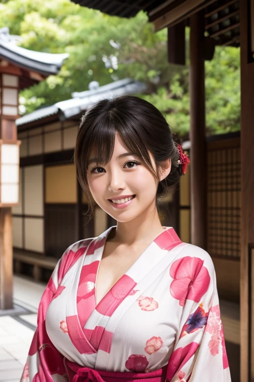 Beautiful Japanese Girls yukata smile Large Breasts
