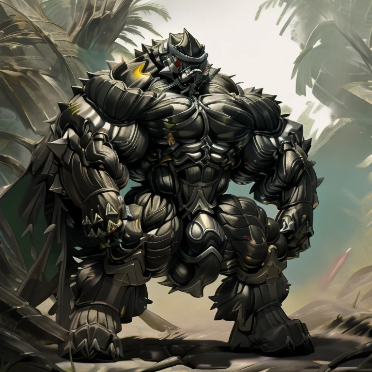 8K, Masterpiece, highres, future fiction. black visor, Detailed head, Detailed Body, full body, BLACK COLRR, Detailed abs, wearing crNanosuit, big muscle (pecs, triceps, traps) unusually developed muscular body, body full of huge muscles. showing off muscles, pectorales enormes. Exaggeratedly huge muscles. Gigachad Muscular, gigantic muscles, Colossal giant NANOSUIT over a battlefield, The cloak is so long that it touches the ground, crossed arms.
The claws are sharp,
Sharp teeth,
have big wings.
whole body shines like metal. nj5furry, PENIS