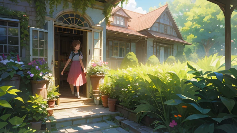 One day, while looking out the window of her house, Clara saw a lush garden bathed in sunlight. Feeling an inexplicable attraction, she decided to explore this garden before her journey came to an end.