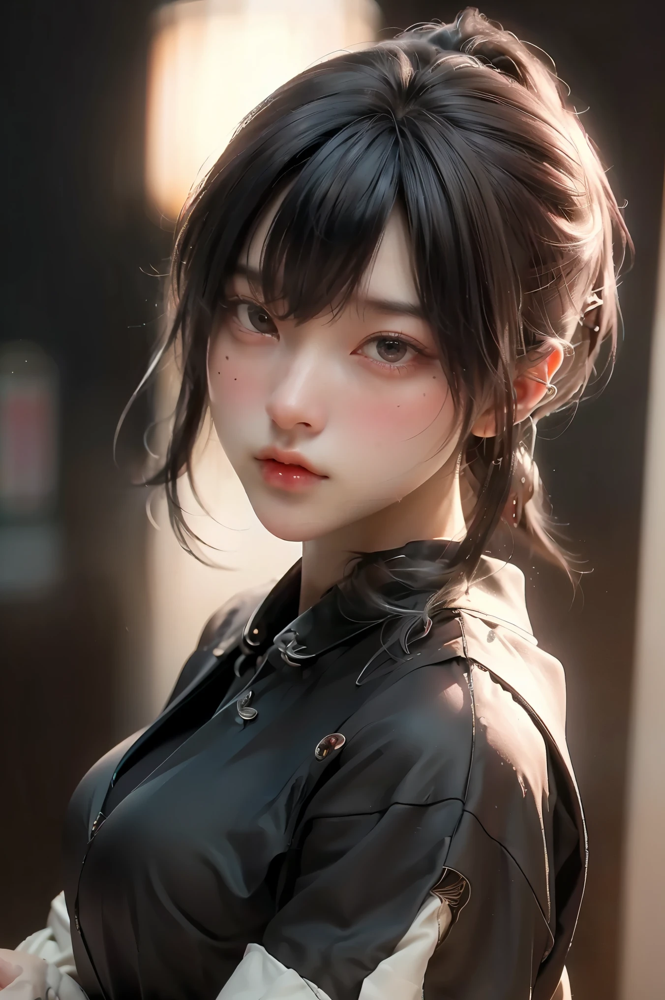 ((Best quality)), ((masterpiece)), (detailed:1.4), 3D, an image of a beautiful cyberpunk female,HDR (High Dynamic Range),Ray Tracing,NVIDIA RTX,Super-Resolution,Unreal 5,Subsurface scattering,PBR Texturing,Post-processing,Anisotropic Filtering,Depth-of-field,Maximum clarity and sharpness,Multi-layered textures,Albedo and Specular maps,Surface shading,Accurate simulation of light-material interaction,Perfect proportions,Octane Render,Two-tone lighting,Wide aperture,Low ISO,White balance,Rule of thirds,8K RAW,