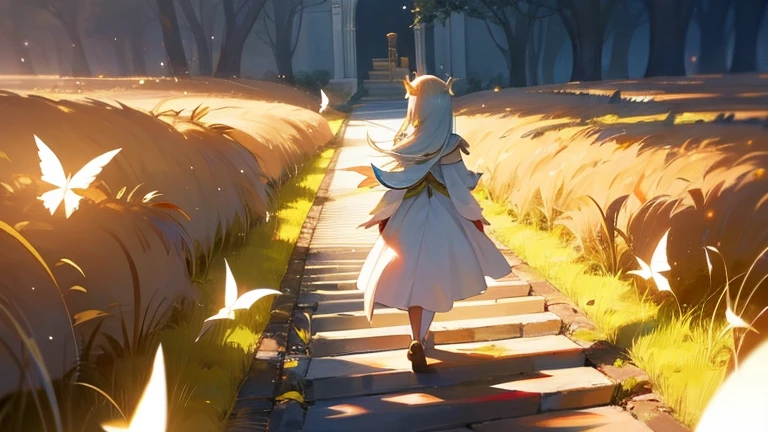 Celestia gently led her along a path of light, while Clara looked back, giving thanks for all the experiences that life had given her.