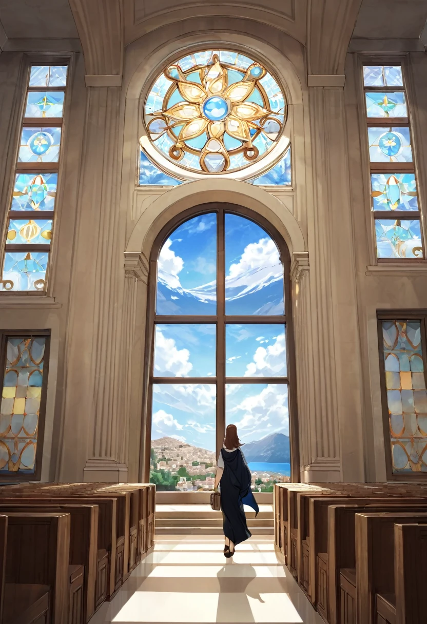 make a Greek Olympus themed stained glass window