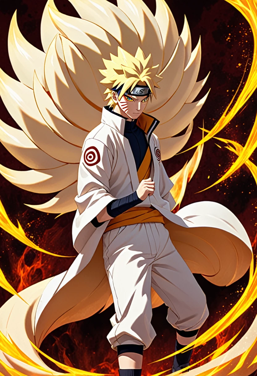 Naruto badass look ninetails chakra mode