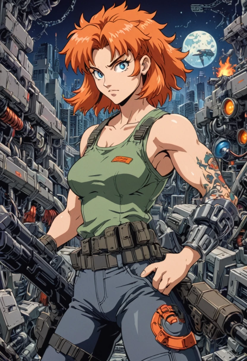 90s Cartoon art style, 90s style, (contra), best quality, masterpiece, very aesthetic, perfect composition, intricate details, ultra-detailed