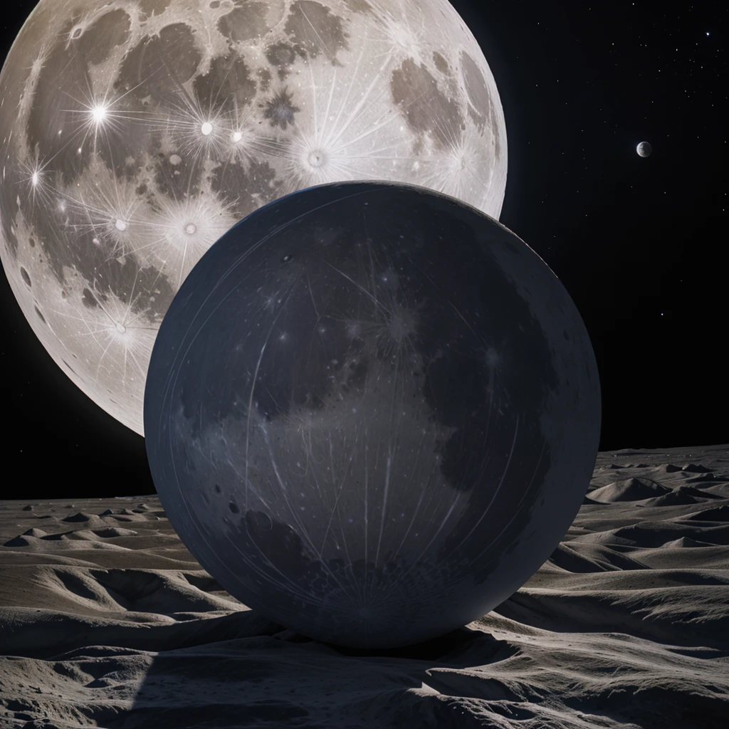 inglazing, space, lunatic, cool, full moon, luna, stars, galaxy, science, universe 3D 