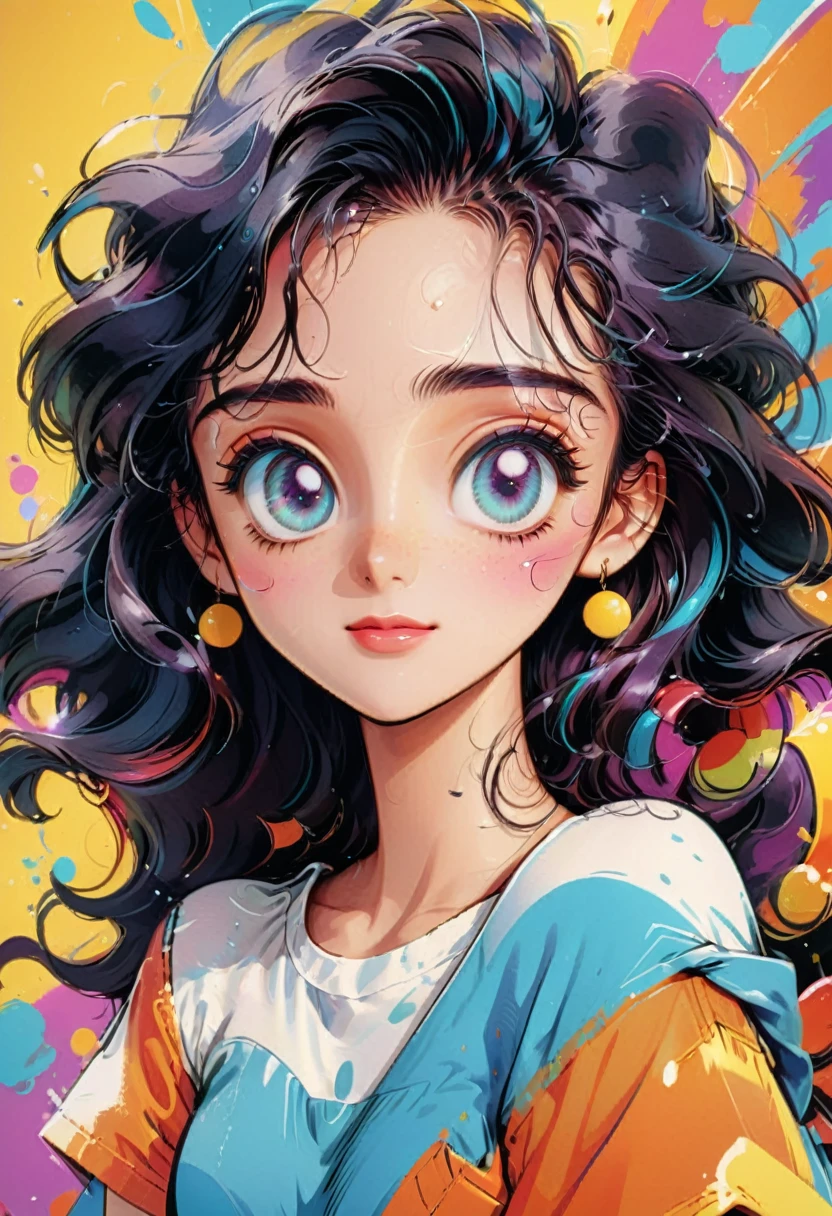 90s Cartoons, a cartoon character from the 90s, cartoon style, vibrant colors, 1990s, 90s nostalgia, detailed facial features, bright and dynamic, dynamic pose, well-defined shapes, whimsical, playful expression, bold outlines, high contrast, exaggerated features, dynamic background, retro aesthetic, 2d animation, hand-drawn, (best quality,4k,8k,highres,masterpiece:1.2),ultra-detailed,(realistic,photorealistic,photo-realistic:1.37)