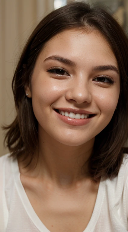 cute 22 year old girl, sonriente, piel blanca. 