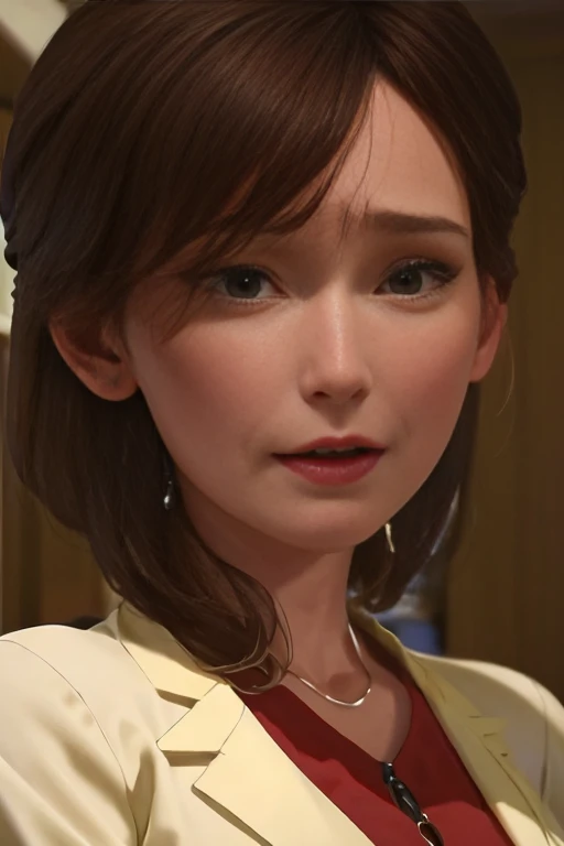 Female doctor, 45 years old、Beauty、Wearing a pure white lab coat、Married woman with a beautiful face、Matching gazes、Looking at the audienceいる、Elegant hairstyle、Brown medium hair、(Bust up shot:1.4)、(Realistic), (Hyperrealism), (photoRealistic), Depth of written boundary, Cowboy Shot, (Tight waist:0.7), Looking at the audience, Walking towards here、Realistic facial wrinkles、(Realistic), (Hyperrealism), (photoRealistic), Depth of written boundary, 