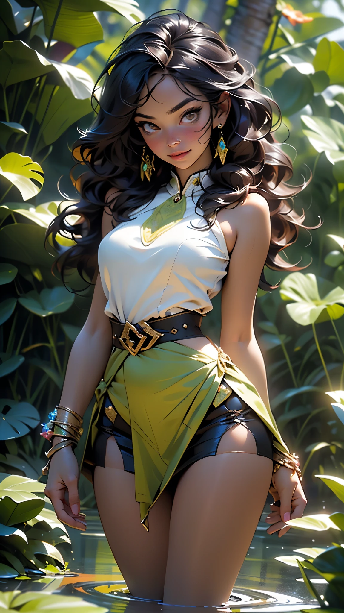 panther girl from ancient Egypt,(((panther woman,anthro furry cute,panther female warrior,panther-girl))),

(((panther ears,panther ears on head,big panther ears))),(large breasts:1.4,),(((absurdly long unkept hair,dark hair,black hair,very long hair,voluminous hair,Thick hair,Dense hair,long hair,colored inner hair))),(((eyes_green:1.3))),intricate eyes,beautiful detailed eyes,symmetrical eyes,(((lustrous skin:1.5,tanned skin,bright skin: 1.5,skin tanned,shiny skin,very shiny skin,shiny body))),spider lower abdomen,narrow waist,wide hip,athletic body,inflated legs,thick thighs),(((muscle legs,muscular thighs,muscular girl,strong and muscular,bodybuilder,strong body,muscular,feminine and muscular,ABS))),(huge stature,tall stature,very tall girl),(delicate detailed fingers),(((detailed face))),beautiful detailed lips,

cute,slutty,sensual,seductive look,(((nsfw))),
 
revealing clothes,show skin,(barefoot),revealing clothes,silk loincloth,(nude boobs:1.5,topless:1.5,bare nipples,puffy nipples:1.2),(translucent clothes,egyptian jewelry),(((pelvis curtain))),((loincloth,wet clothes,intricate outfit,intricate silk, intricate loincloth)),

dynamic pose,looking at viewer,angry,centered,scale to fit dimensions,Rule of thirds,

((beautiful bath house made of egyptian marble and pillars, beautiful clear water in pool)),scenery:1.25,((intricate scenery)),((egyptian temple background)),outdoors,overgrown,(overgrown background,glowing crystals,bioluminescent plant),extremely scenery,(((glowing crystals,bioluminescent plants))),(puddles everywhere,moss,moss on the background),clouds,lily pads,palms,reeds,(sunset, golden hour),

(Glossy Egyptian ornaments),highres,sharp focus,(ultra detailed,extremely detailed),(photorealistic artwork:1.37),(extremely detailed CG unity 8k wallpaper),(((vibrant colors,vibrant theme))),(intricate),(masterpiece),(best quality),artistic photography,(photography taken by sldr),(intricate background),perfect rendered face,perfect face details,realistic 