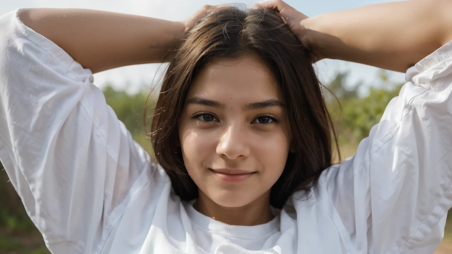 image of a person with an expression of relief and peace