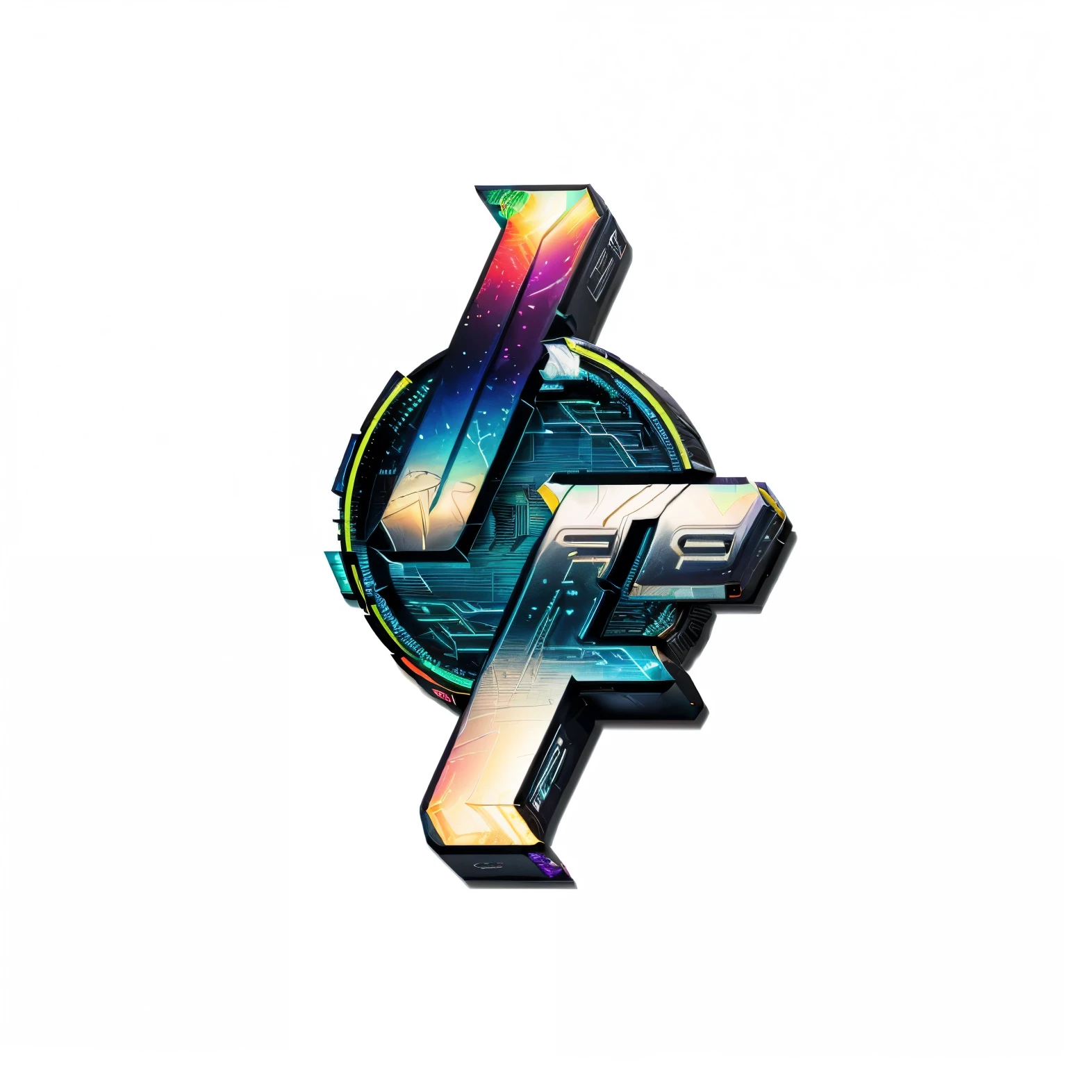 circle with the letters "IF" in it, 3 d logo, fractalpunk, glitch effect, very very low quality picture, posterized color, glitchy, favicon, with glitch and scribble effects, logo art, jpeg artifact, 2 d logo, unknown artstyle, digital art logo, glitched, nft style