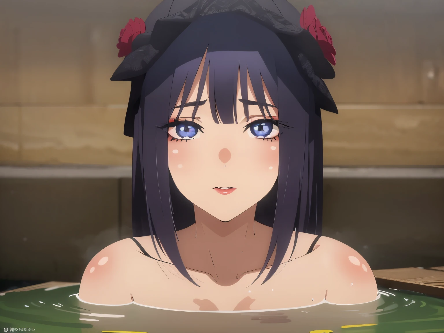 1girl, nsfw, furuderika, long hair, purple eyes, blue hair, blunt bangs,,　　, empty eyes , large breasts, nipple, Running, ,, Heavy snowfall area　frozen (Sweating profusely, Love juice, Wet Woman, female ejaculation) crying mountain Alone, crying, Naked, solo, 1girl,　amusement park ,, , Peeing, lactation, projectile lactation