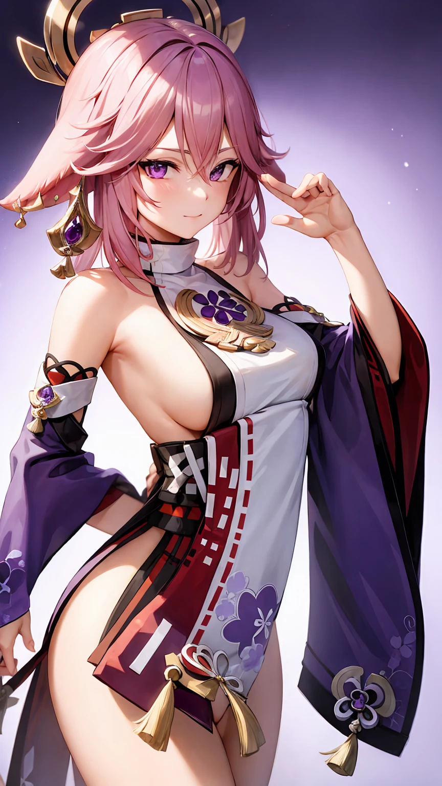 Yae Miko(purple eyes)(nude)