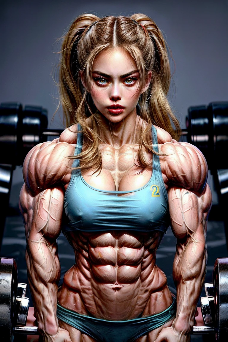 (2 girls body builders:1.6), ((masterpiece)), best quality, ultra-detailed:1.7, finely detail, high resolution:1.6, perfect dynamic composition, beautiful detailed faces:1.77, blonde babes:1.88, perfect red lipstick, perfect makeup:1.8, short denim bikini , large :1.4, lovely look:1.7, gorgeous face:1.6, defined muscles:1.4, beautiful faces:1.8, alessandra ambrossio, izabel goulart, Kate Upton, Gigi Hadid, candice swanpoel ,popped out dense veins on muscles:1.8, hyper detailed picture:1.4, 8k resolution: 1.7, flex muscles:1.3, hyper muscular body shape:1.42, photorealistic:1.5, realistic:1.6, face masterpiece:1.74, good and professional lighting on picture:1.38, Ukrainian-Moroccan muscle beauty goddess, masterpiece 22 years old Ariana Grande and Jennifer Lopez as bodybuilders, extremely high resolution, hyper feminine beauty , hyper realistic texture , extra large , hyper muscularity, hyper vascularity, ass of anium, cles of steel, ripped body shape, ripped sexy ass withkini,scular ass , topless, kiss, good face details, hyper face detailing, doing sex, super romantic mot, hyper romantic, romantic kiss, nude females, perfect symical face, sexy french kiss with tongueserious muscle posing, exaggerated muscular body, extremely shredded, flexing and posing muscles as bodybuilder, exaggerated veins on biceps