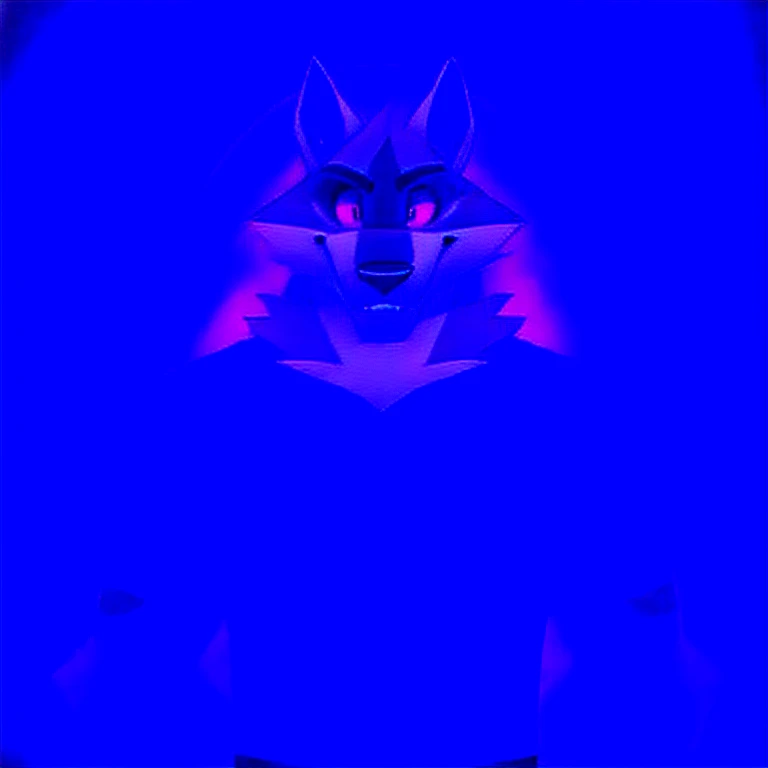 (masterpiece, best quality:1.2), Vortex hellhound, wolf, furry, helluva boss, he wears a black t-shirt with a gray vest with red spikes on the shoulders and black pants, hypnotized with completely spyral glowing purple eyes with no irises or pupils, full body image