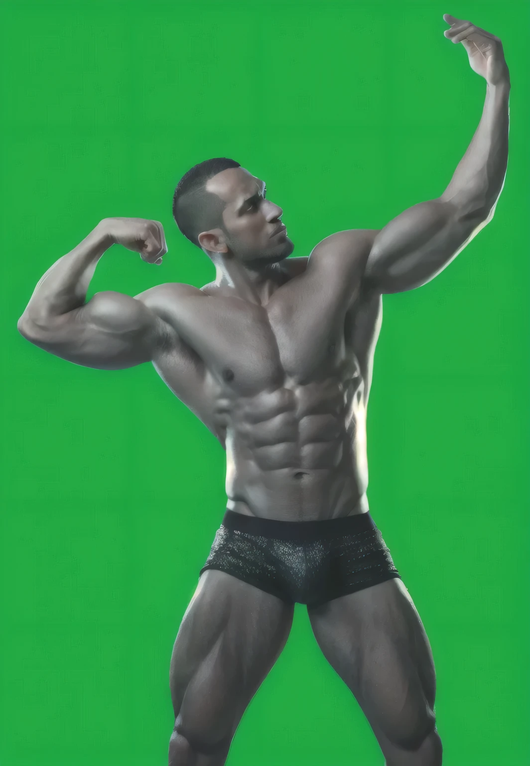 homem cinza musculoso