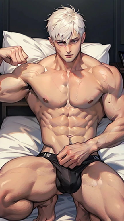 Male,male body,muscle,muscular,shirtless ,top less,8k,add_detail,best quality,sharp focus,masterpiecedetail eyes,extreme detail,super detail,vibrant colors,cinematic,high quality,4k,white skin,hand some ,fit,abs,six pack,Big muscle, pose,HD nipples, beautiful eyes,short hair,perfect body,strong body ,Long body ,strong arm ,strong body,strong legs,strong chest,white peoples, white skin,awesome pose ,cute guy,v shape,perfect body,black briefs , kneel, Spread your legs,close up body,sweated,bedroom ,sexy face,sexy pose,bright room ,strong legs ,on the bed,sexy view, crawl, calvin klein