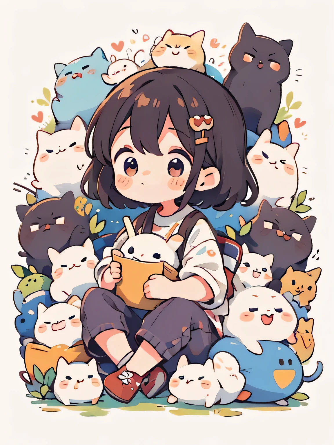 Micho style, Masterpiece, best quality, 8k, cute girl chibi