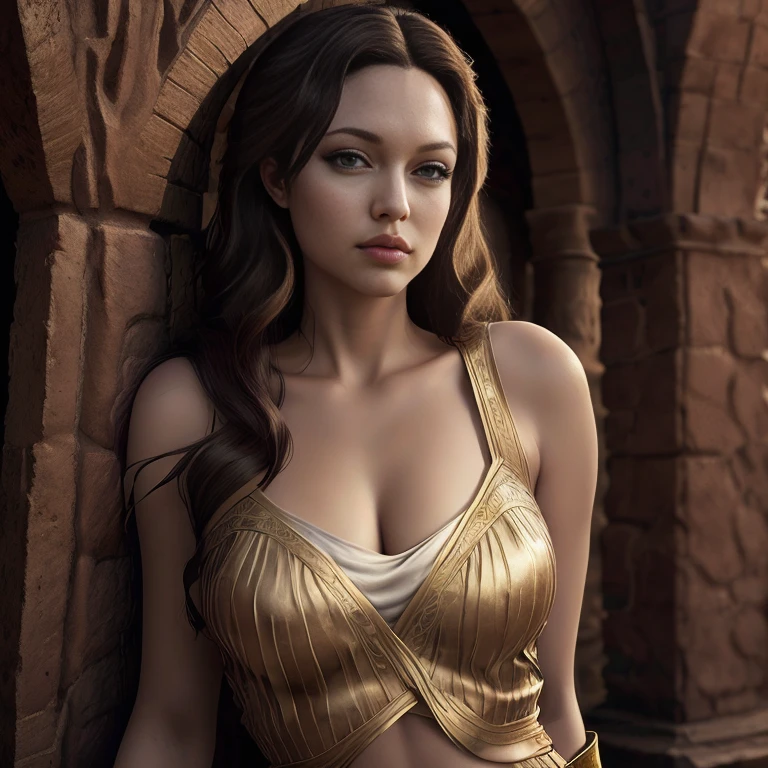 score_9, score_8_up, score_7_up, score_6_up, score_5_up, Oracle Pythia from Game of Thrones, black hair, sexy, extremely detailed artgerm, in medieval guard uniform posing, midriff, cleavage, (masterpiece, best quality:1.2), Next to a garden, flowers, beautiful, medieval, (insanely detailed, beautiful detailed, masterpiece, best quality), (insanely detailed, masterpiece, best quality)  Margaery Tyrell | angl