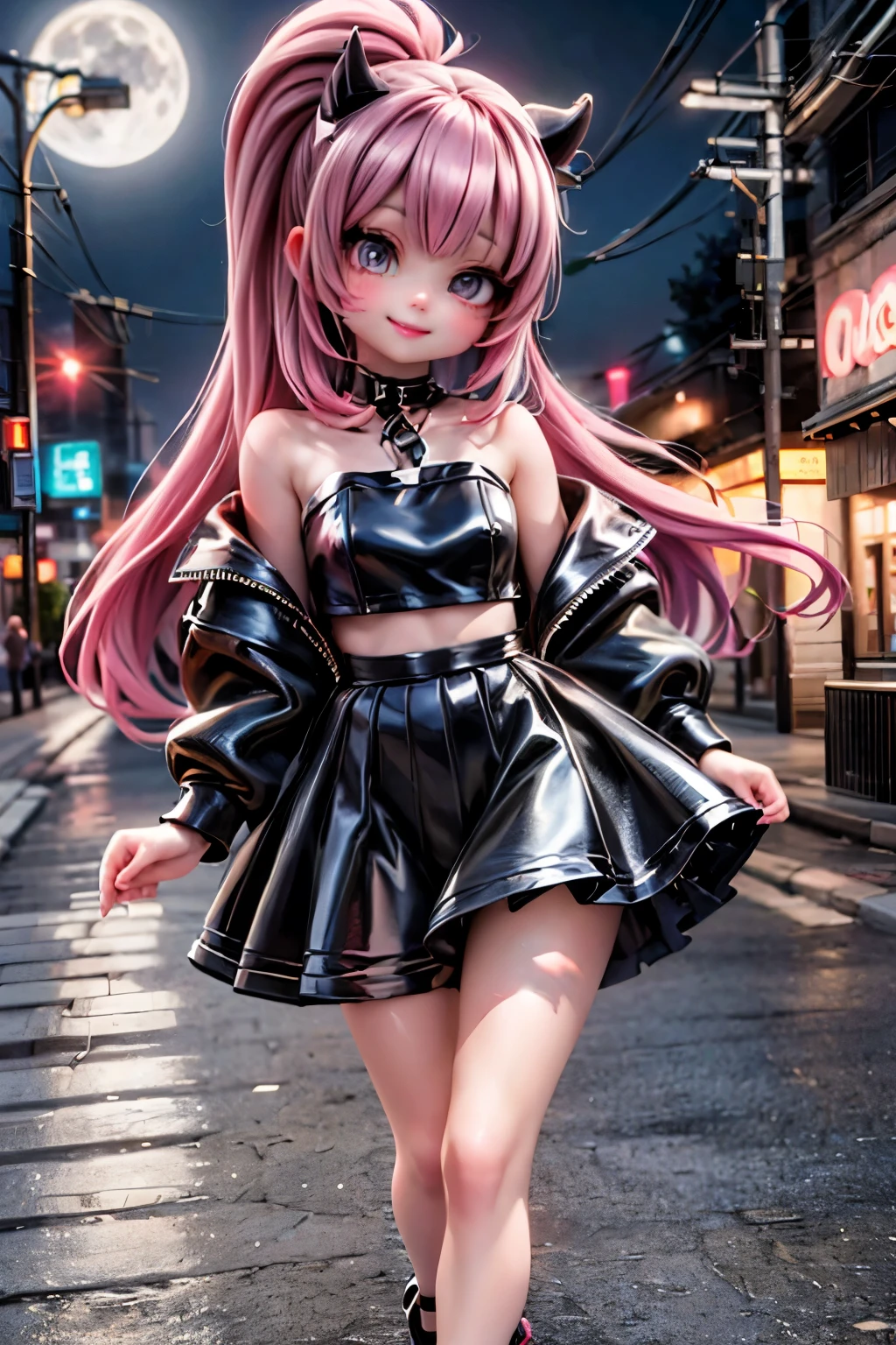 score_9,score_8_up,score_7_up,score_6_up,((Masterpiece)),vocidrscencard5,detailed,
1girl,smiling,excited,edgPastelGoth,pink,neon colored,a woman in a black outfit and a chain skirt,wearing edgPastelGoth,
<lora:Consistency Corrector XL:0.7>,<lora:aesthetic:1>,<lora:add-detail-xl:1>,<lora:m4gXLP:0.7>,<lora:Midjourney Image Enhancer XL v1:0.7>,dynamic_angle,dutch angle,cowboy_shot,<lora:edgPastelGothFashionv1:1>,