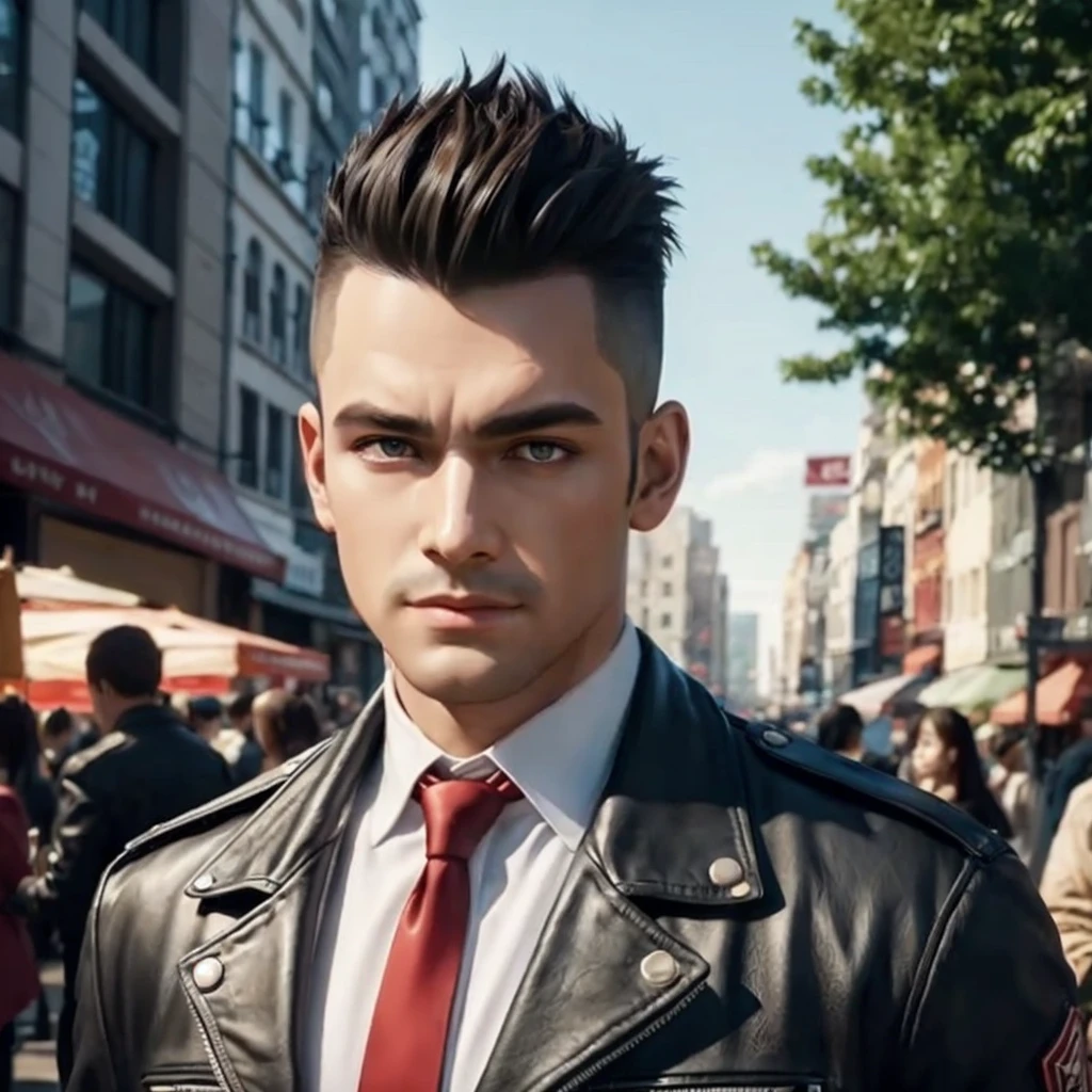 (วอลล์เปเปอร์ CG unity 8k ที่very detailed),(Masterpiece), (best quality), (very detailed), (best illustrations),(best shadow), cowboy shoot, (sharp eyeliner, eyelid, Detailed eyes:1.1), (city background:1.2), ,Take a break , Version 3 (Girls&#39; frontline), , 3D,8k,