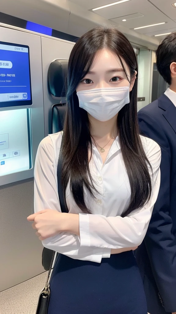 AIBeauty、Cabin Attendant Prompt、plane、airport、Face masks