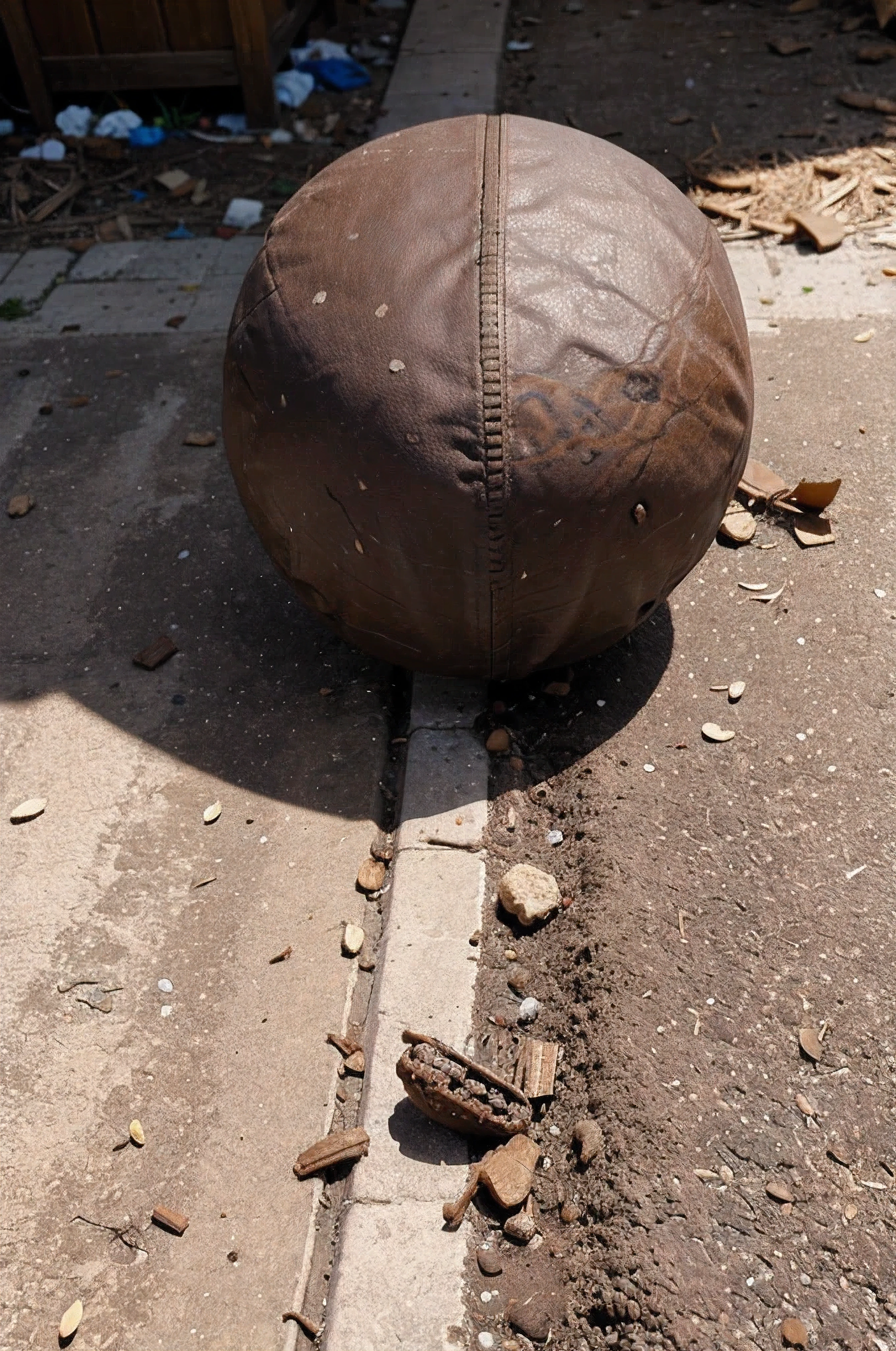 A poop fallen on the ground HD image