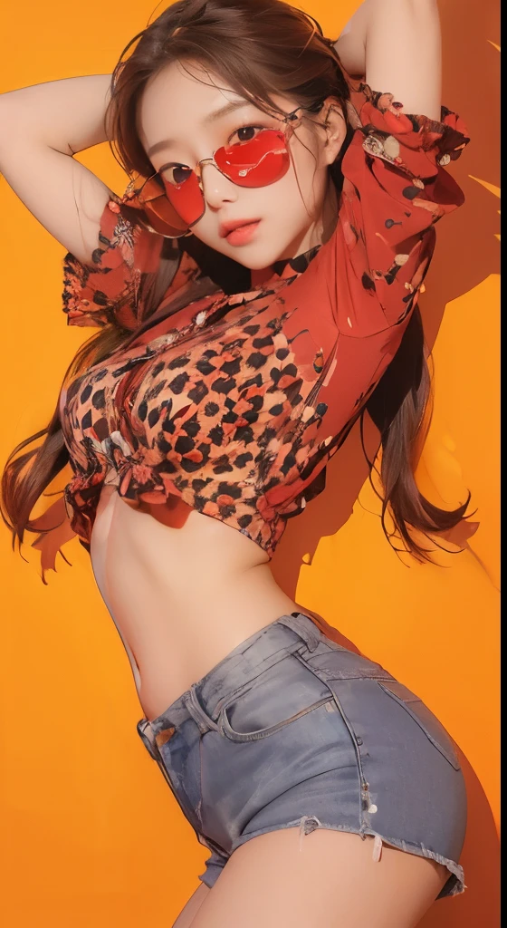 masterpiece,charming,With red sunglasses