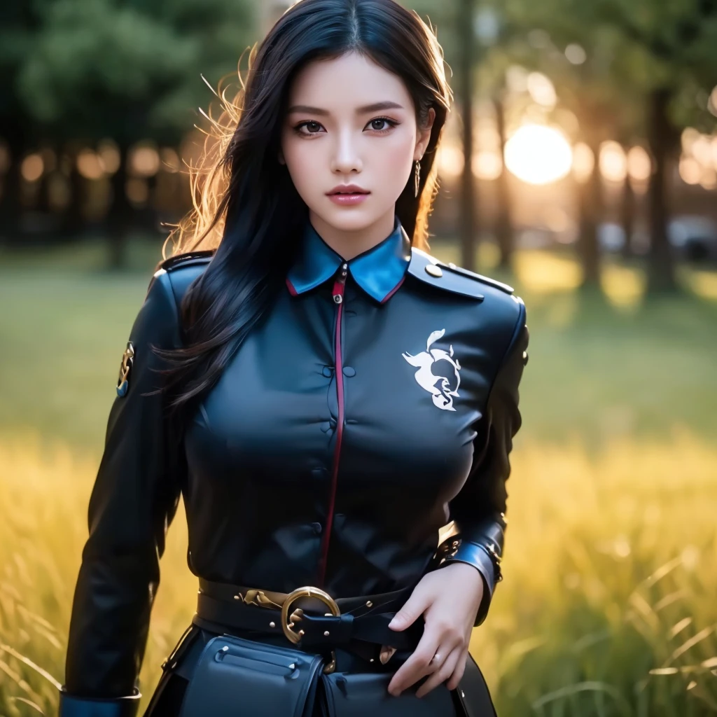 (วอลล์เปเปอร์ CG unity 8k ที่very detailed),(Masterpiece), (best quality), (very detailed), (best illustrations),(best shadow), cowboy shoot, (sharp eyeliner, eyelid, Detailed eyes:1.1), (city background:1.2), ,Take a break , Version 3 (Girls&#39; frontline), , 3D,8k,