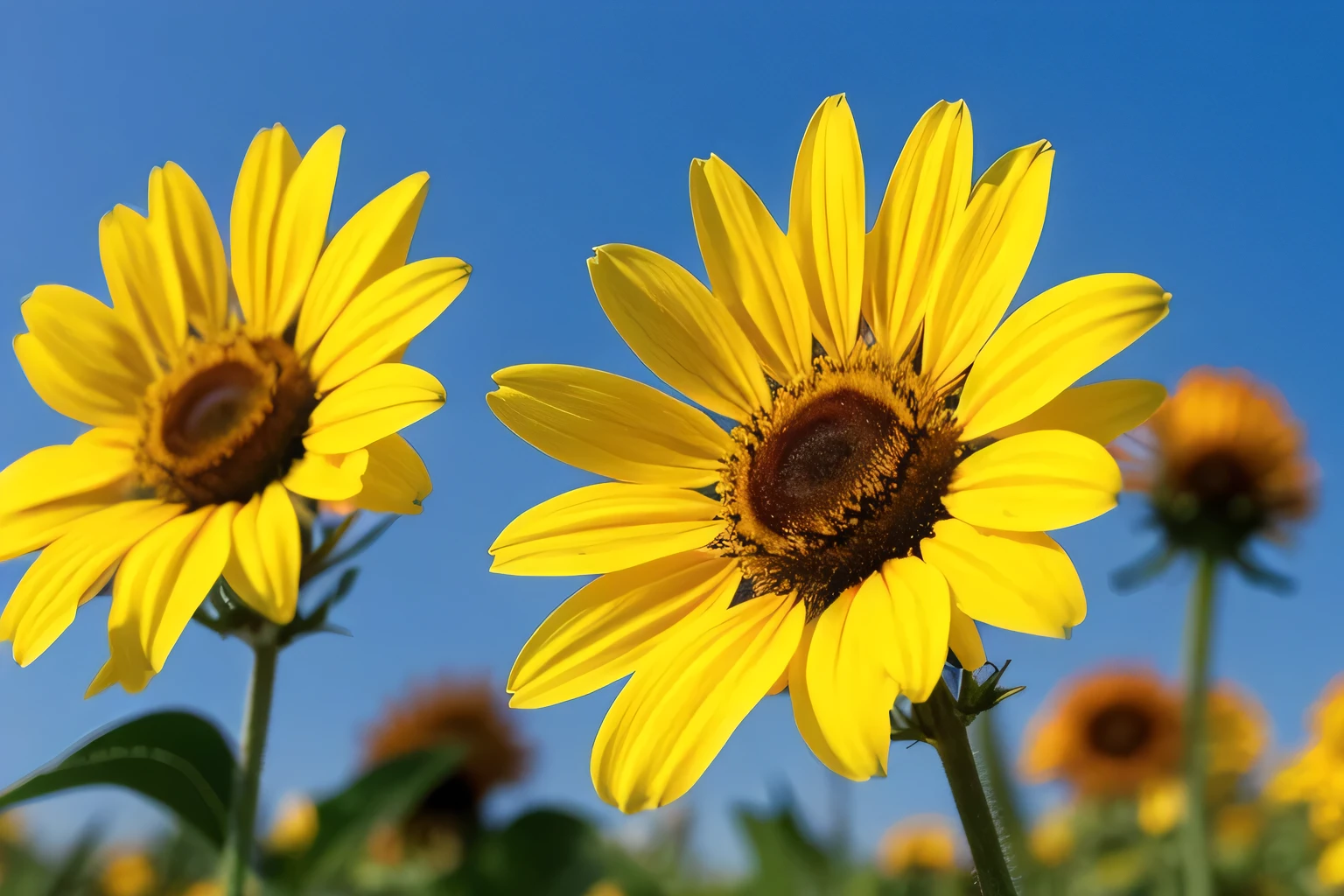 Sun Flower, One, expansion, zoom, Background Black