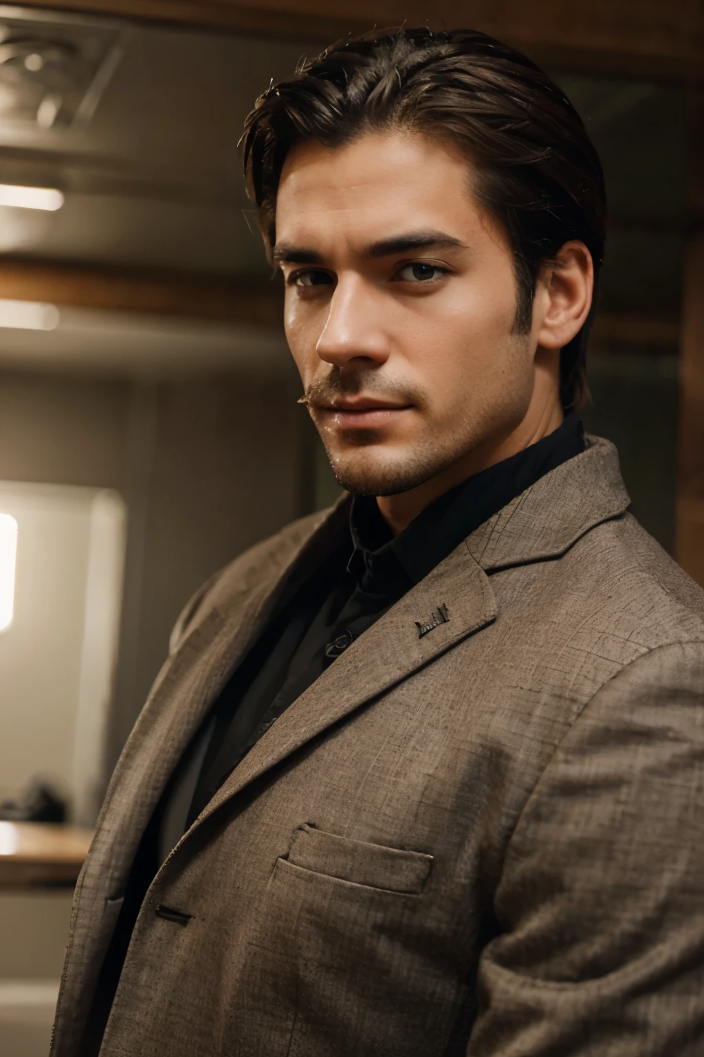 Create a man with the following characteristics.
