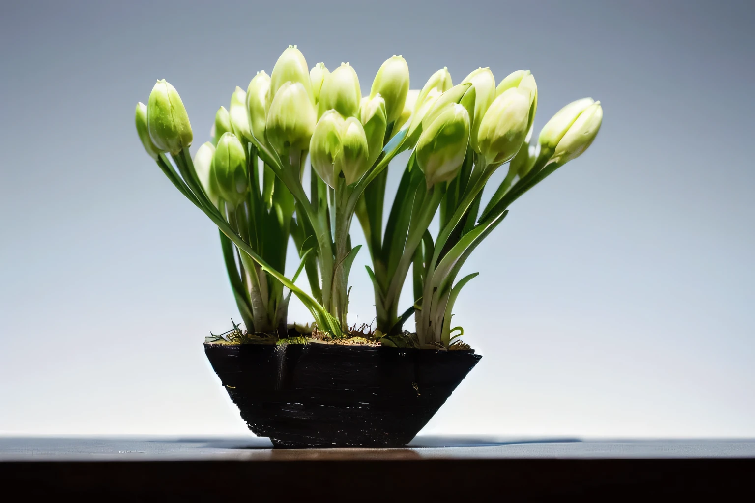 Ornithogalum, ornithogalum, One, expansion, zoom, Background Black