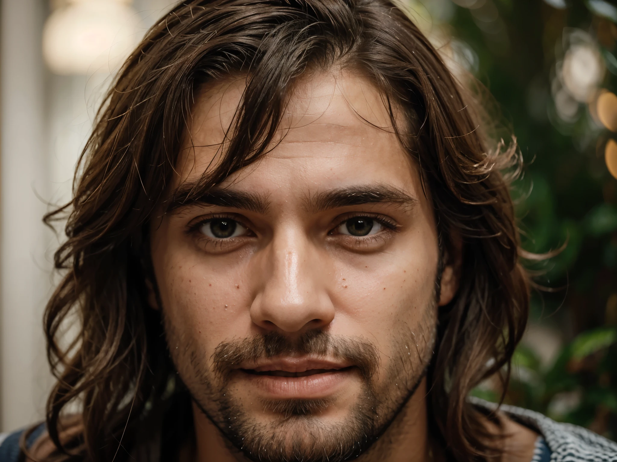 1 homem, bonito, retrato de rosto, bonitinho, 25 anos de idade,facial hair,Messy hair, Fotorrealista, (skin imperfections), (olhos castanhos), sorriso,analog film,Bokeh,CRU, film,eterna BREAK barba curta, barba castanho, barba despenteada, Fotorrealista, (skin imperfections) QUEBRE cabelos escuros, cabelo despenteado, Fotorrealista, (skin imperfections) QUEBRA Espanhol