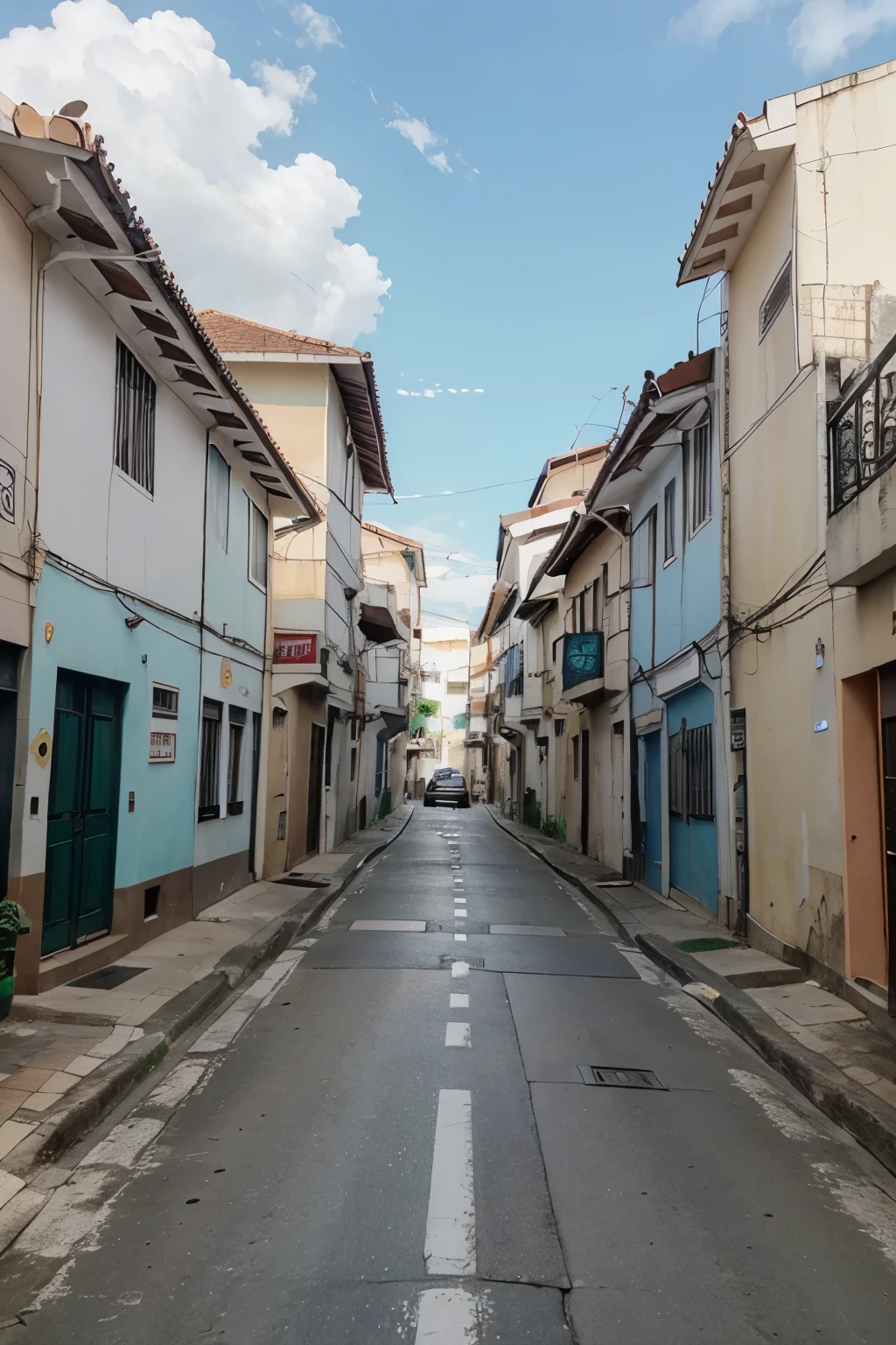 Foto da rua chovendo tirada pela janela da casa