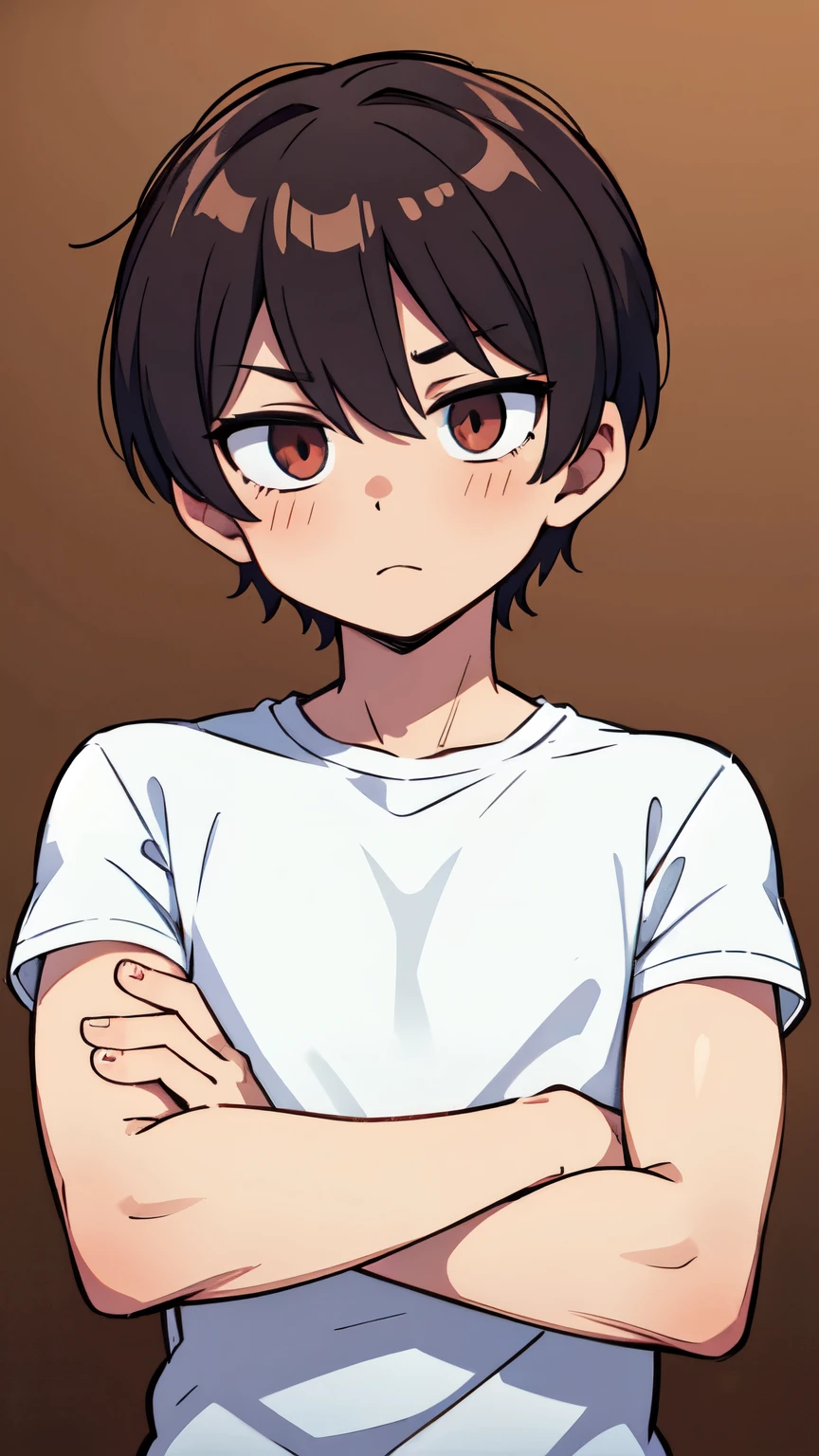 Boy, arms crossed over his chest