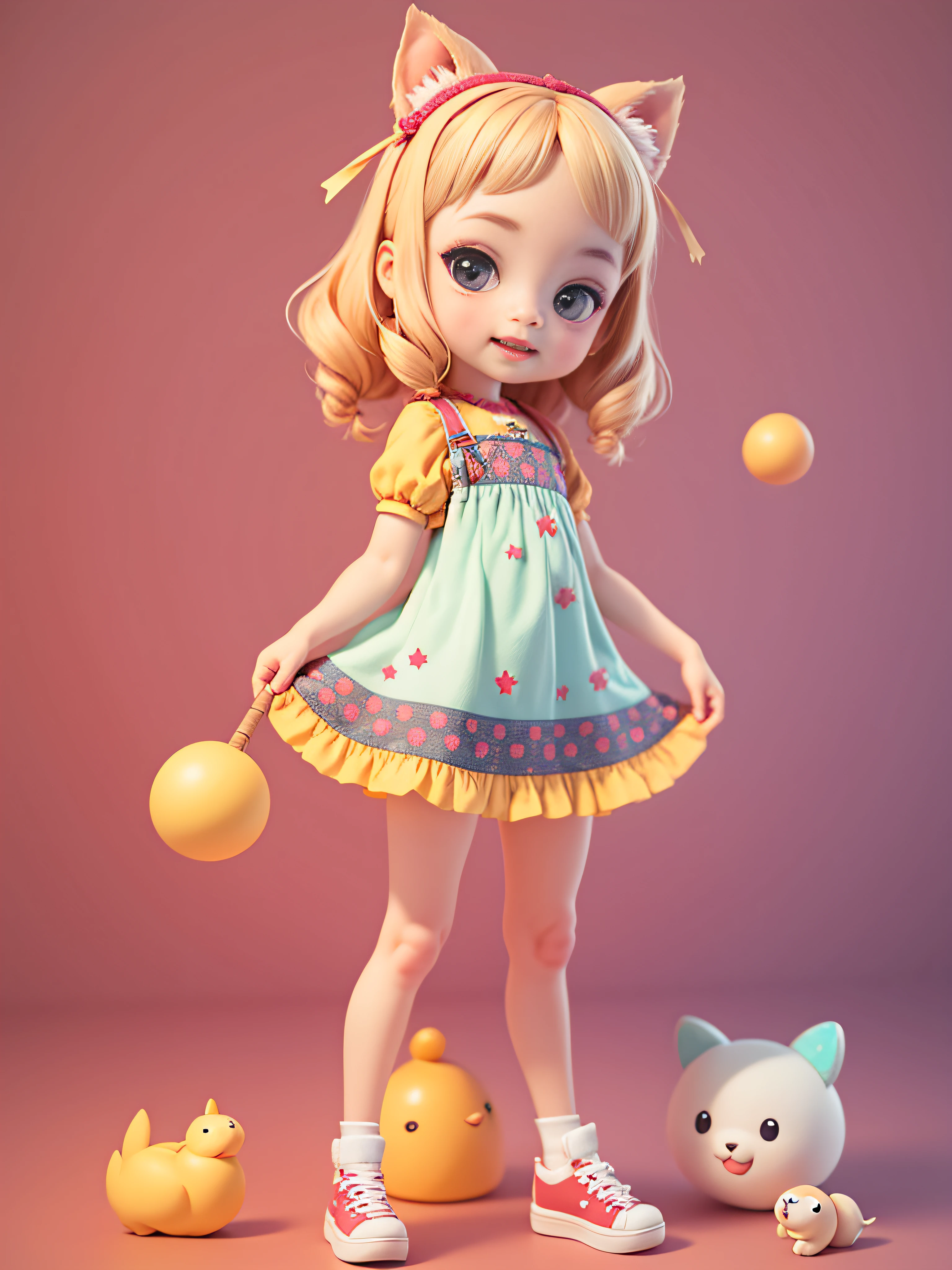 little dancing,chica traviesa,adorable,Saca la lengua,Rodar los ojos,divertido,ojos grandes,vestidos rectos,cuerpo completo como,El fondo es simple