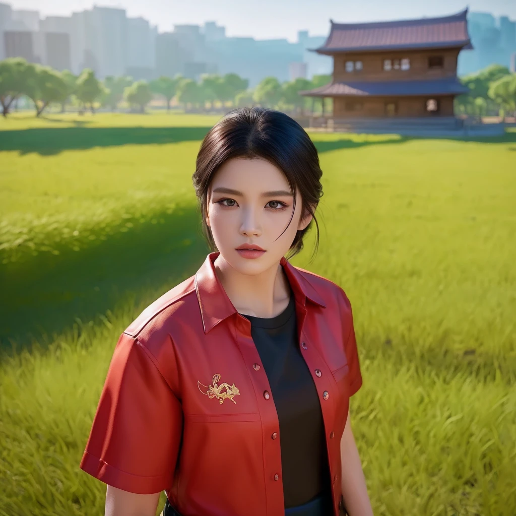 (วอลล์เปเปอร์ CG unity 8k ที่very detailed),(Masterpiece), (best quality), (very detailed), (best illustrations),(best shadow), cowboy shoot, (sharp eyeliner, eyelid, Detailed eyes:1.1), (city background:1.2), ,Take a break , Version 3 (Girls' frontline), , 3D,8k,