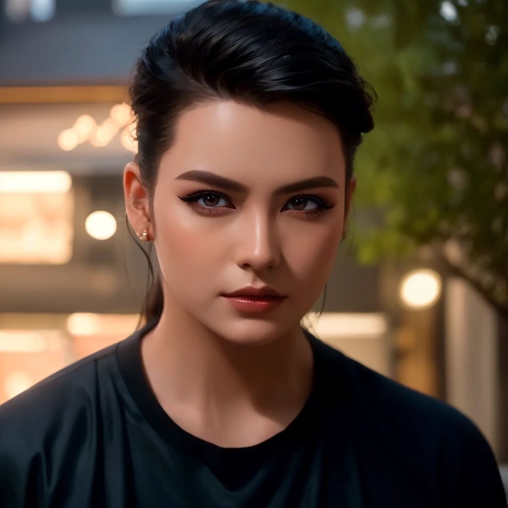 (วอลล์เปเปอร์ CG unity 8k ที่very detailed),(Masterpiece), (best quality), (very detailed), (best illustrations),(best shadow), cowboy shoot, (sharp eyeliner, eyelid, Detailed eyes:1.1), (city background:1.2), ,Take a break , Version 3 (Girls' frontline), , 3D,8k,